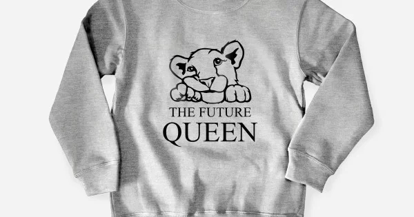 Sweatshirt The Future Queen Lioness Para Rapariga Wishirt