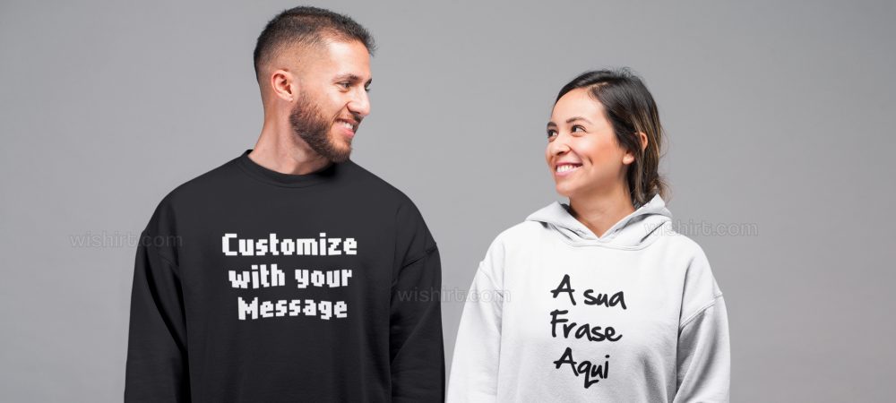 Criar Sweats Personalizadas Online com Frase