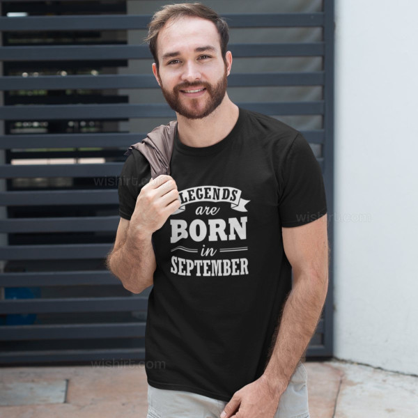 Legends are Born in Men's T-shirt - Custom Month