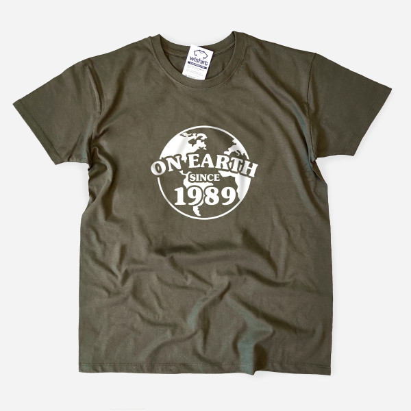 On Earth Since Customizable Year Men's T-shirt