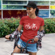 Matching T-shirt Set for Mother and Baby Bicycle
