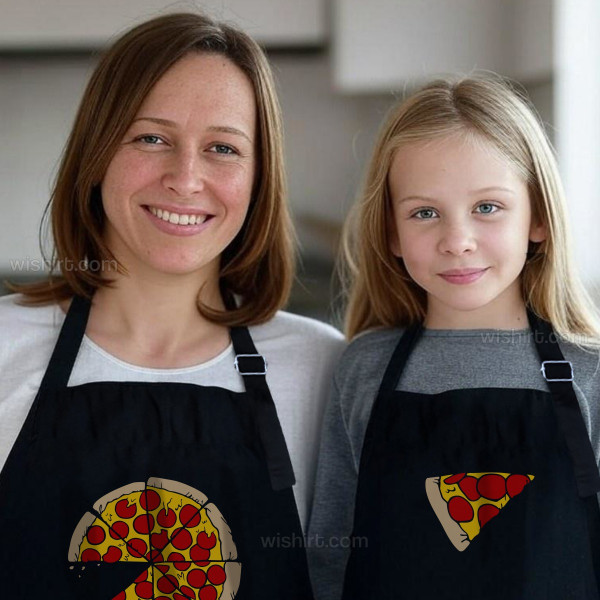 Matching Apron Set for Mother and Child Pizza