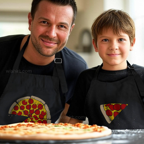 Matching Apron Set for Father and Child Pizza