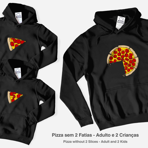 Sweatshirts com Capuz a Combinar para Mãe e Filha Pizza