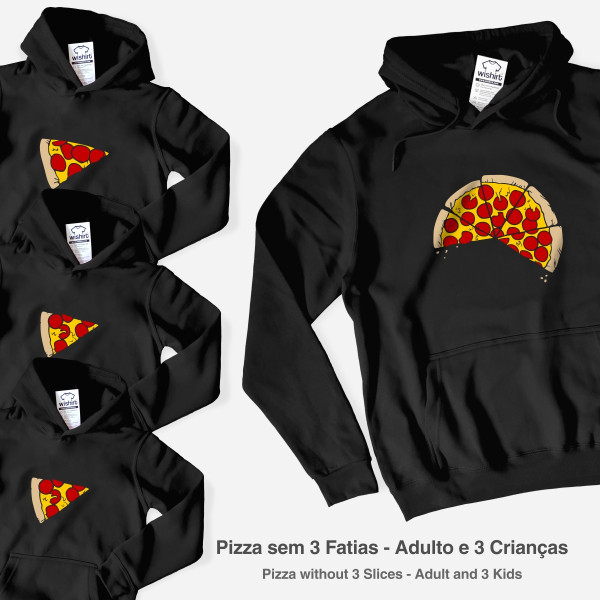 Sweatshirt com Capuz Tamanho Grande Pizza