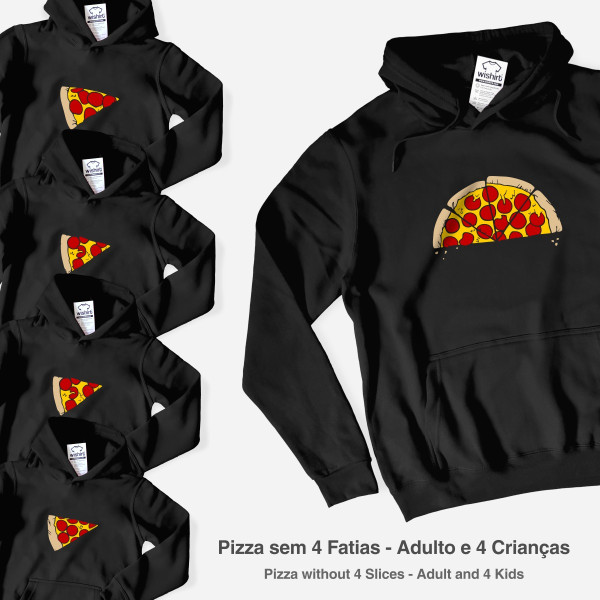 Matching Hoodie Set for Father and Child Pizza