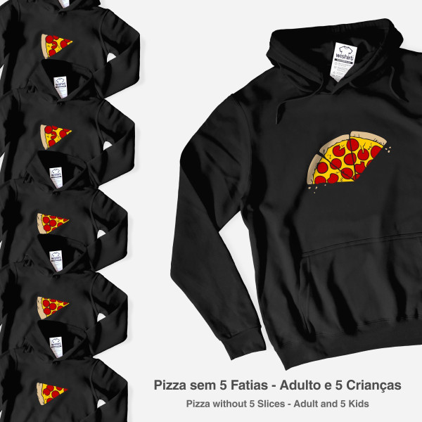 Matching Hoodie Set for Father and Child Pizza