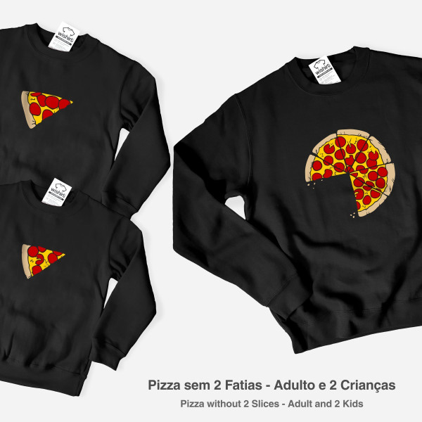 Conjunto Sweatshirts a Combinar para Pai e Filho Pizza