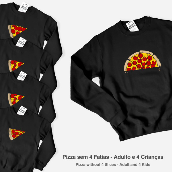 Conjunto Sweatshirts a Combinar para Pai e Filho Pizza