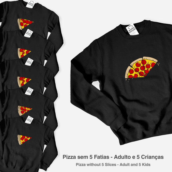 Matching Sweatshirt Set for Father and Child Pizza