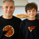 Matching Sweatshirt Set for Father and Child Pizza