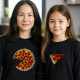 T-shirt de Manga Comprida Pizza para Mulher