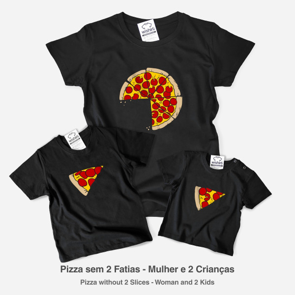 Matching T-shirt Set for Mother and Child Pizza