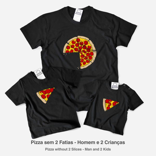 Matching T-shirt Set for Father and Child Pizza