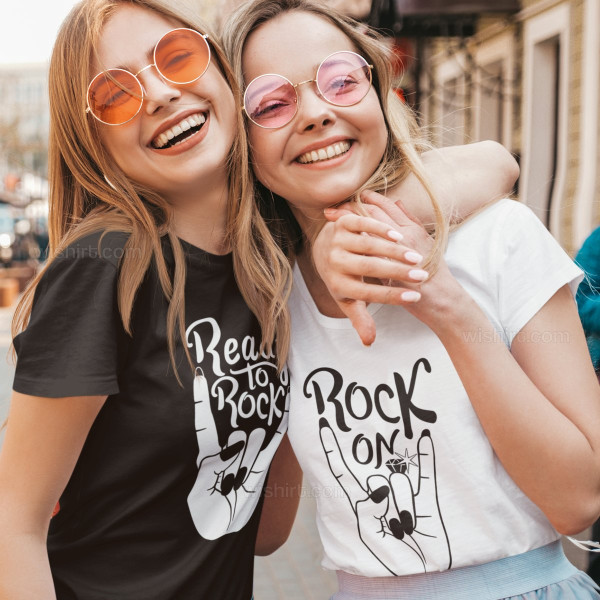 Bachelorette Party T-shirt for Friends Ready to Rock