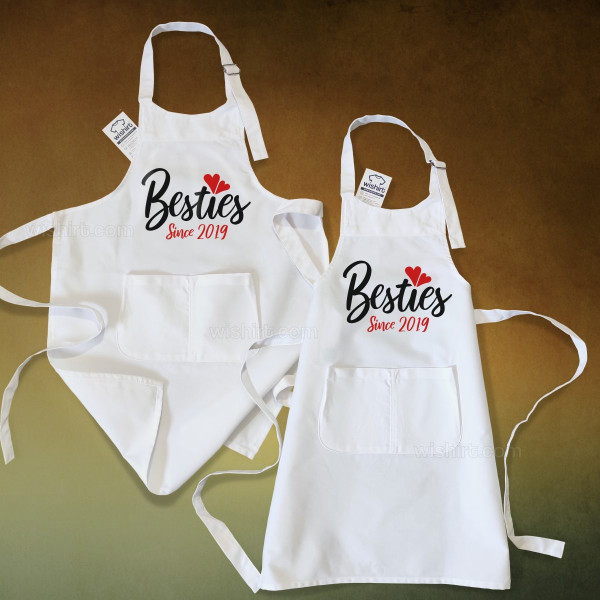 Besties Since Mother and Daughter Aprons - Custom Year