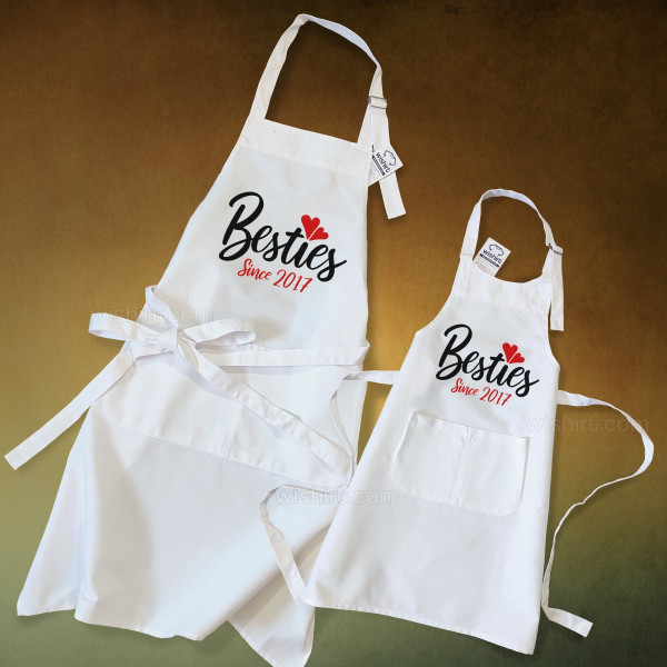 Besties Since Mother and Daughter Aprons - Custom Year