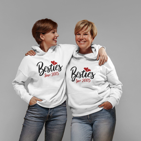 Besties Since Mother and Daughter Hoodies - Custom Year