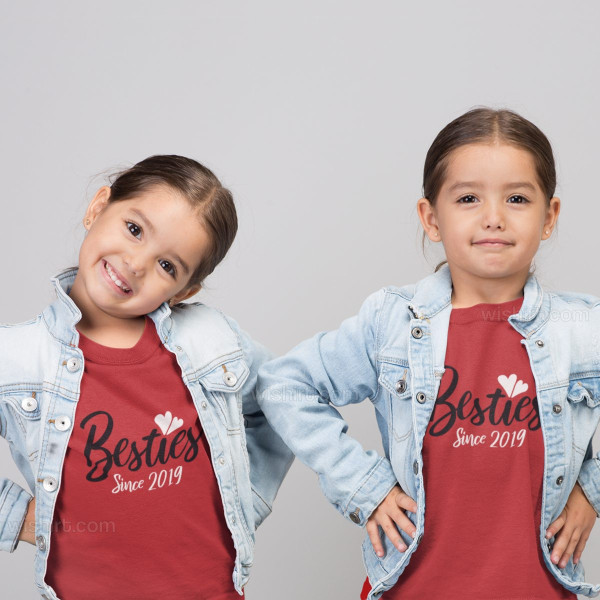 Besties Since Kid's Sweatshirt - Customizable Year