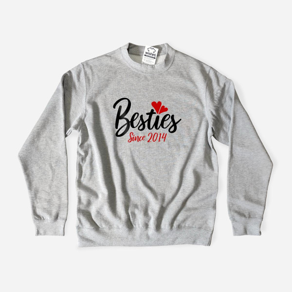 Sweatshirt Besties Since - Ano Personalizável