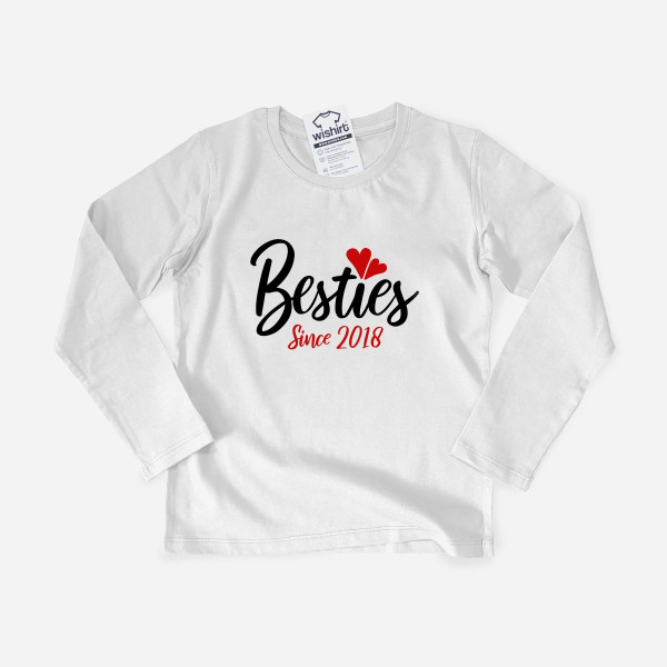 T-shirt Manga Comprida Criança Besties Since Personalizável