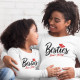 T-shirts Manga Comprida Mãe e Filha Besties - Ano Editável