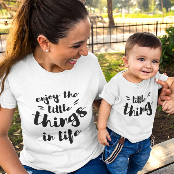 T-shirt Enjoy the Little Things in Life para Mulher