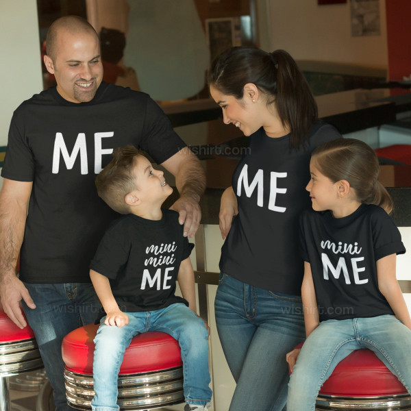 Matching Mother and Baby Me Mini Mini Me T-shirt Set
