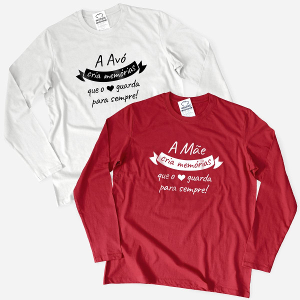 A Madrinha Cria Memórias Large Size Long Sleeve T-shirt