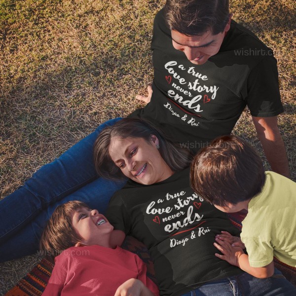 A True Love Story with Customizable Names Men's T-shirt