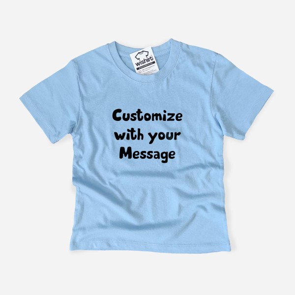 T-shirt com Mensagem Personalizável para Criança