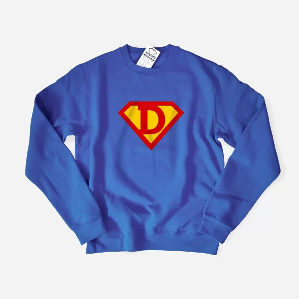 Customizable Letter Superman Sweatshirt - Wishirt T-shirts