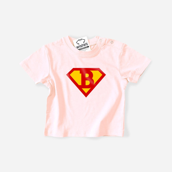 Customizable Letter Superman T-shirt for Baby