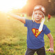 T-shirt Superman Letra Personalizável para Criança