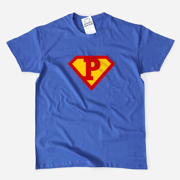 Customizable Letter Superman Large Size T-shirt