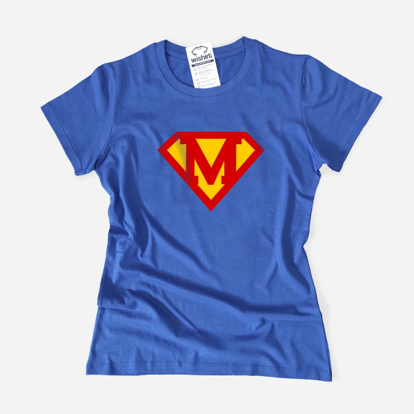 T-shirt Superwoman Letra Personalizável para Mulher