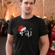 Santa Hat with Customizable Name Men's T-shirt