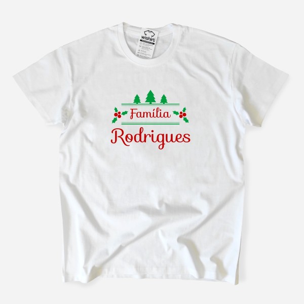 Christmas Large Size T-shirt with Customizable Surname