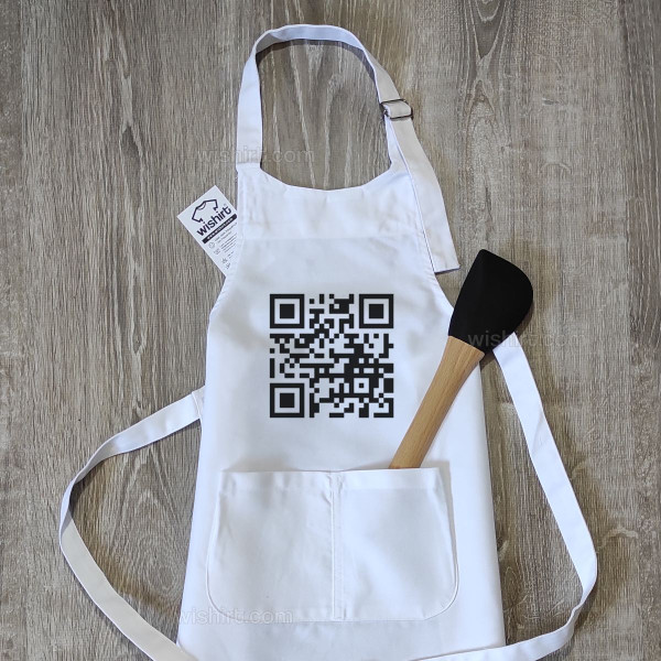 Customizable QR Code Apron for Kids