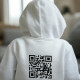 Sweatshirt com Capuz QR Code Personalizável para Criança