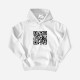 Sweatshirt com Capuz QR Code Personalizável para Criança