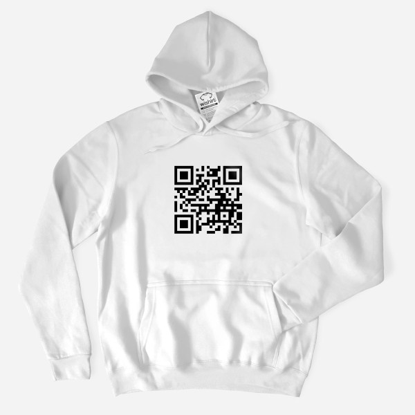 Sweatshirt com Capuz QR Code Personalizável