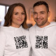 Sweatshirt com Capuz QR Code Personalizável