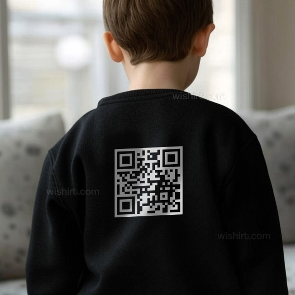 Sweatshirt QR Code Personalizável para Criança