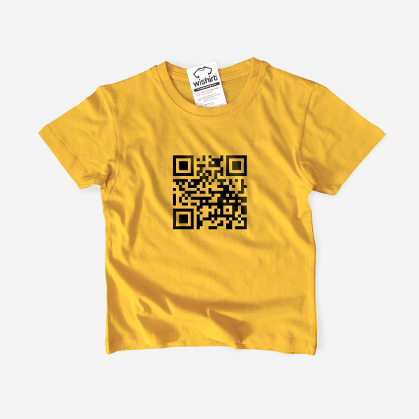 T-shirt QR Code Personalizável para Criança