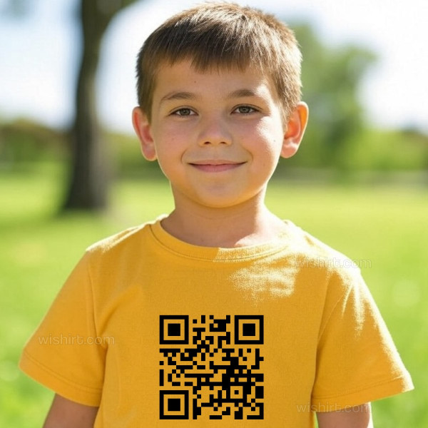 Customizable QR Code T-shirt for Kids