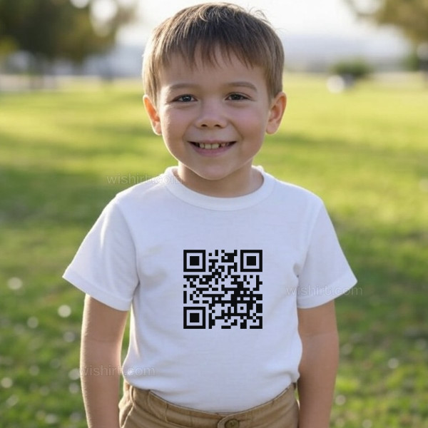 Customizable QR Code T-shirt for Kids