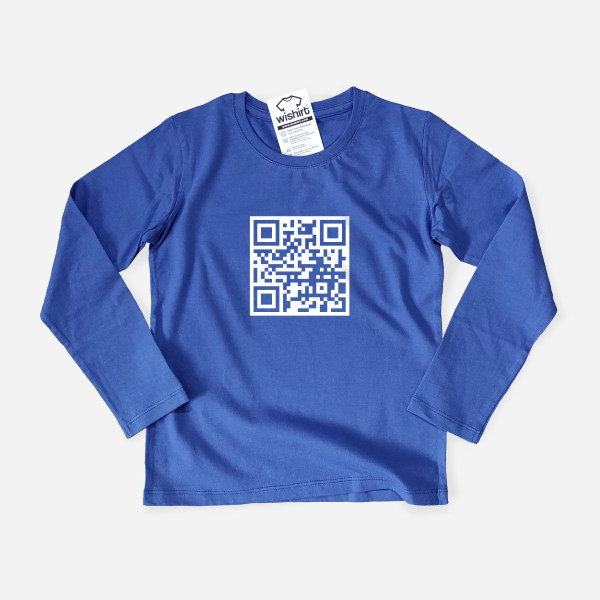 Customizable QR Code Long Sleeve T-shirt for Kids