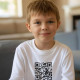 Customizable QR Code Long Sleeve T-shirt for Kids