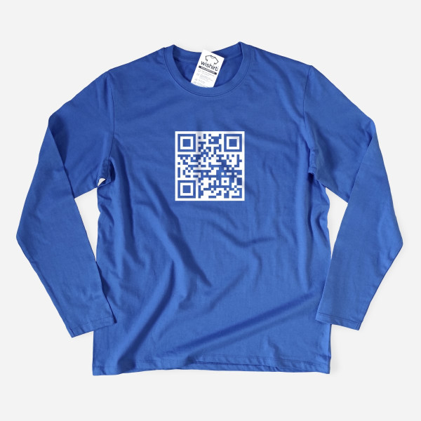 T-shirt Manga Comprida QR Code Personalizável para Homem